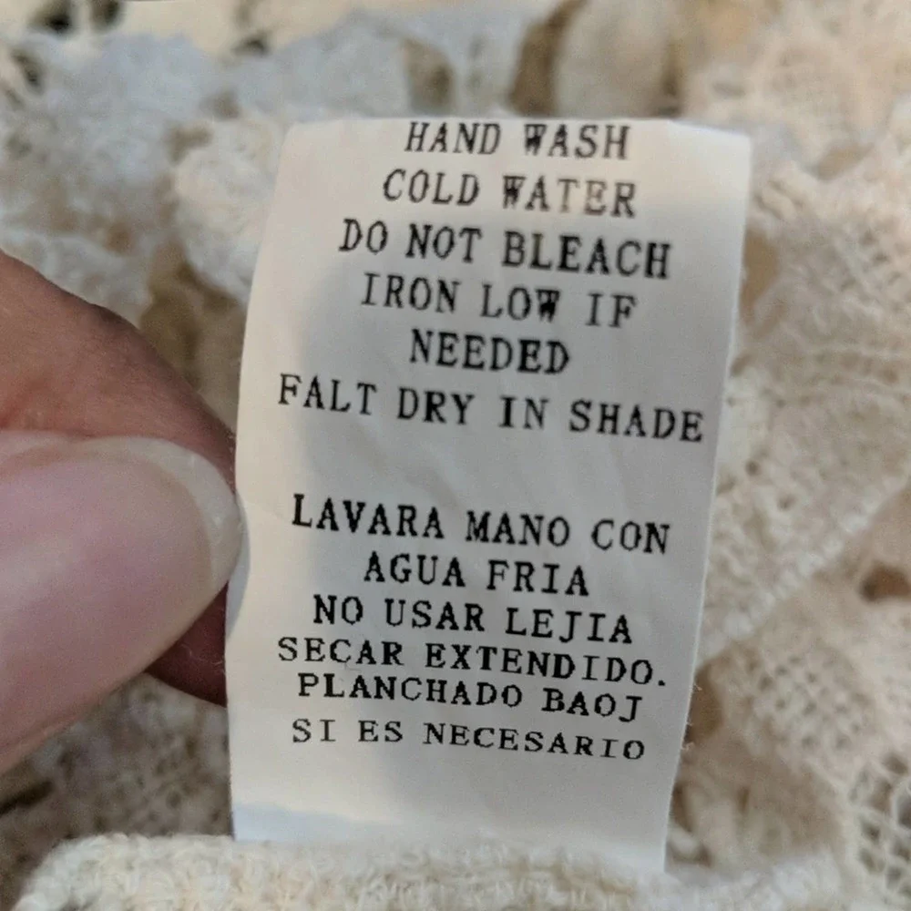 Buzz Racerback Lace Tank Top Cream - Picture 7 of 8